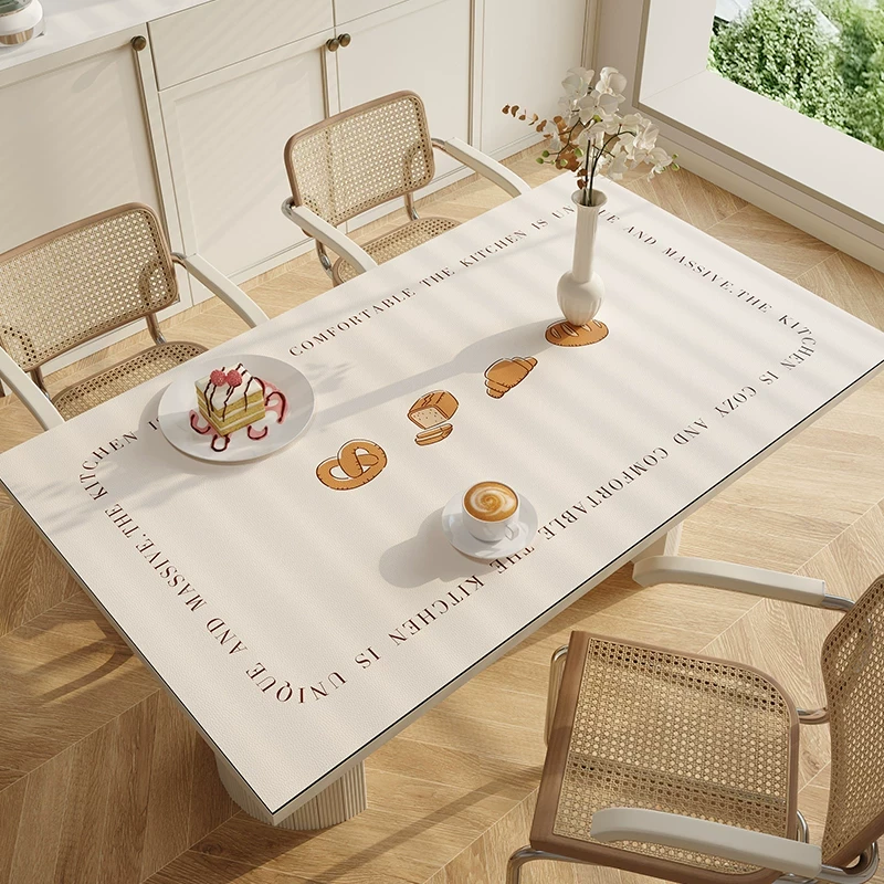 桌垫防水防油轻奢高级感奶油风茶几餐桌布防烫隔热桌面保护垫耐脏