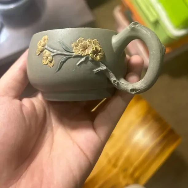 合盛花器 青段樱花主人杯半手工