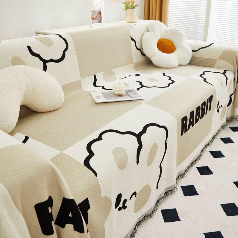 双面可用沙发巾盖布雪尼尔沙发巾2023新款现代简约沙发巾布防猫抓