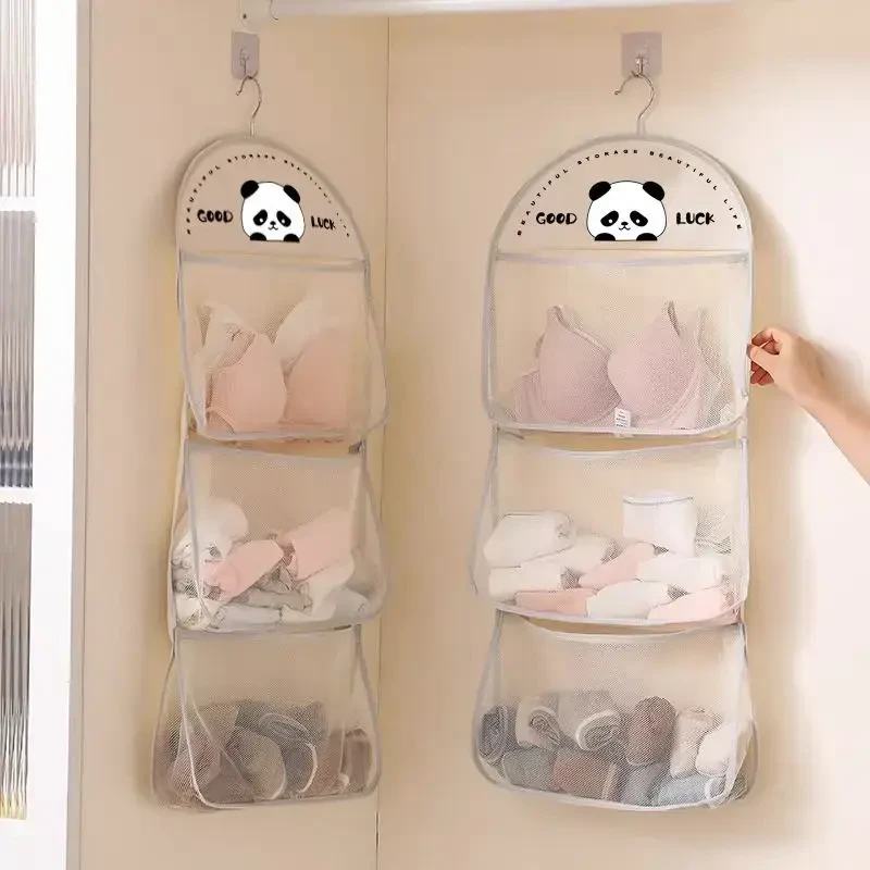 袜子收纳挂袋多层衣柜内衣内裤收纳网兜挂式整理袋子挂墙宿舍神器