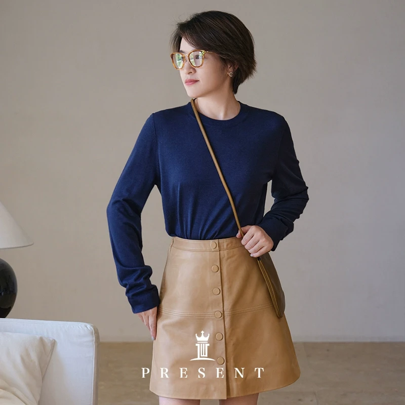 老宝娘家丨J*C臻选鼎奢意大利进口珠光丝羊绒轻奢上衣长袖新款女