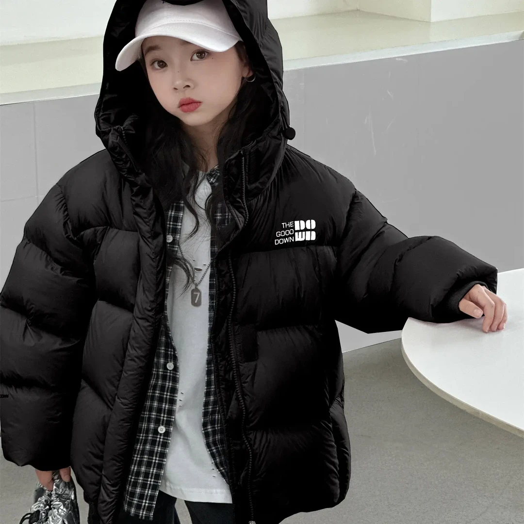 90绒泡芙新款韩版儿童连帽加厚羽绒服保暖洋气