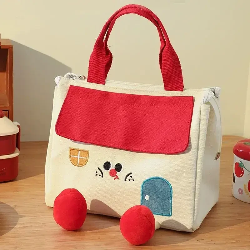 原创设计^小房子饭盒袋保温手提餐包上班族冬季带饭早餐便当包