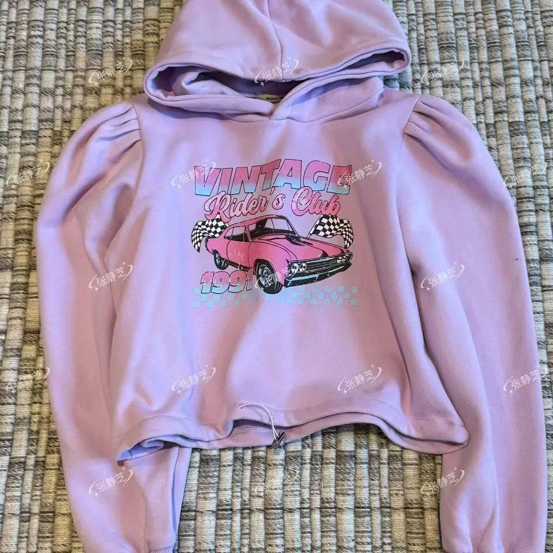 【张静芝】做旧汽车连帽加绒卫衣