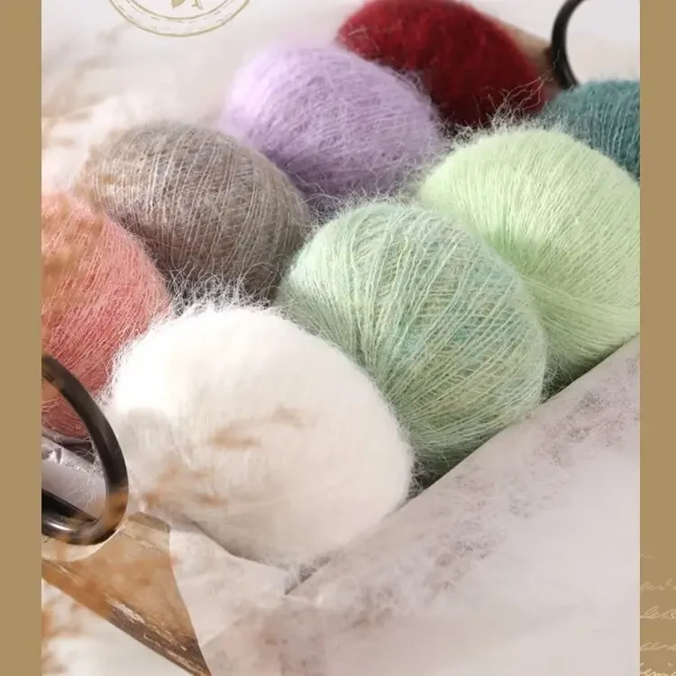 超幼羊驼马海毛亲肤绵软不扎人适合手工编织毛线织绒毛柔软毛衣