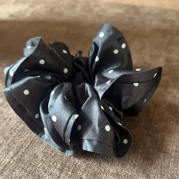 高弹力韩系波点褶皱百搭丸子头大肠发圈发绳