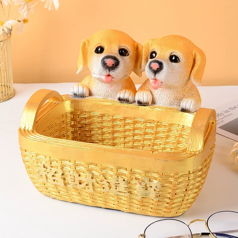 特大号狗狗收纳摆件客厅玄关茶几电视柜装饰轻奢进门口放钥匙