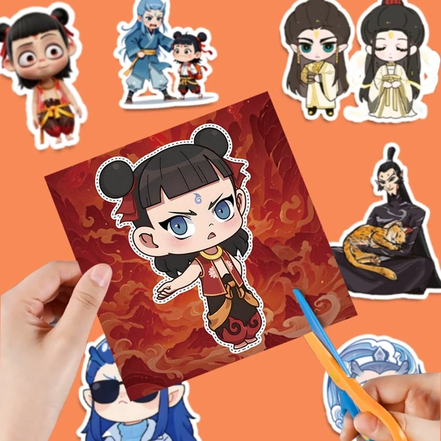 哪咤剪纸儿童手工哪吒敖丙幼儿园3-6岁diy制作材料包宝宝折纸玩具