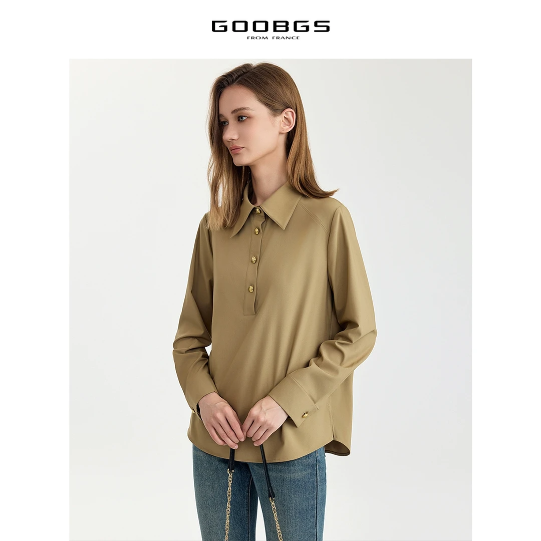 【小余专属】谷邦GOOBGS 长袖宽松衬衫 G4311459-6
