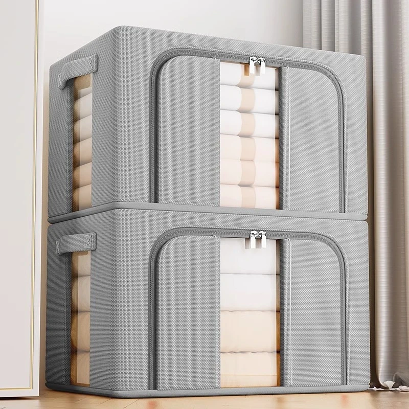 衣服箱家用布艺袋衣物衣柜折叠牛津布透明大收纳箱储物整理衣服