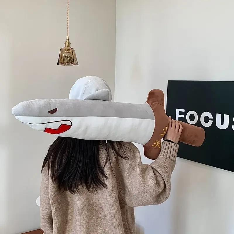 生日礼物大号匕宝剑鲨匕毛绒玩具搞怪谐音梗鲨臂抱枕男女通用玩偶