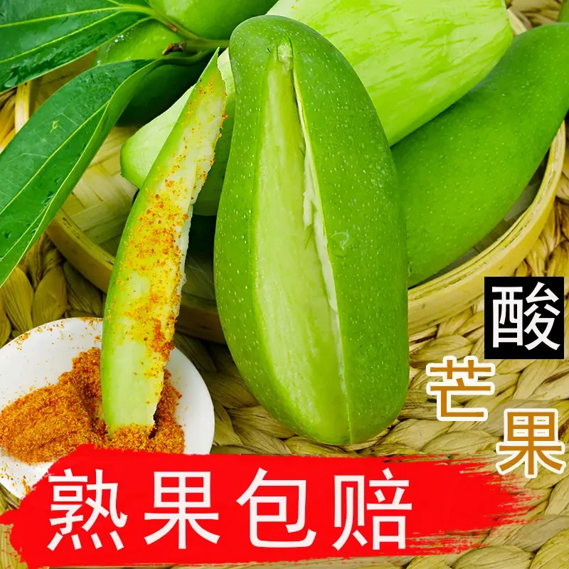 [广西特产]现摘酸芒果生芒果酸脆生吃芒果新鲜孕妇脆青芒果酸水果