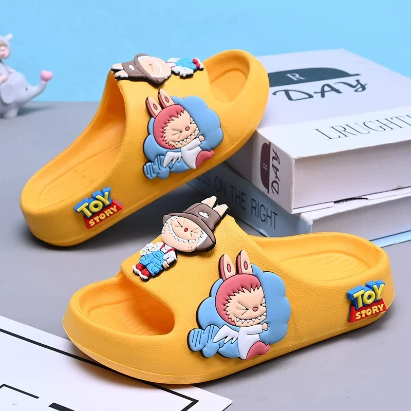 拉布布儿童拖鞋男童夏季新款男孩居家室内一字拖防滑浴室eva凉拖