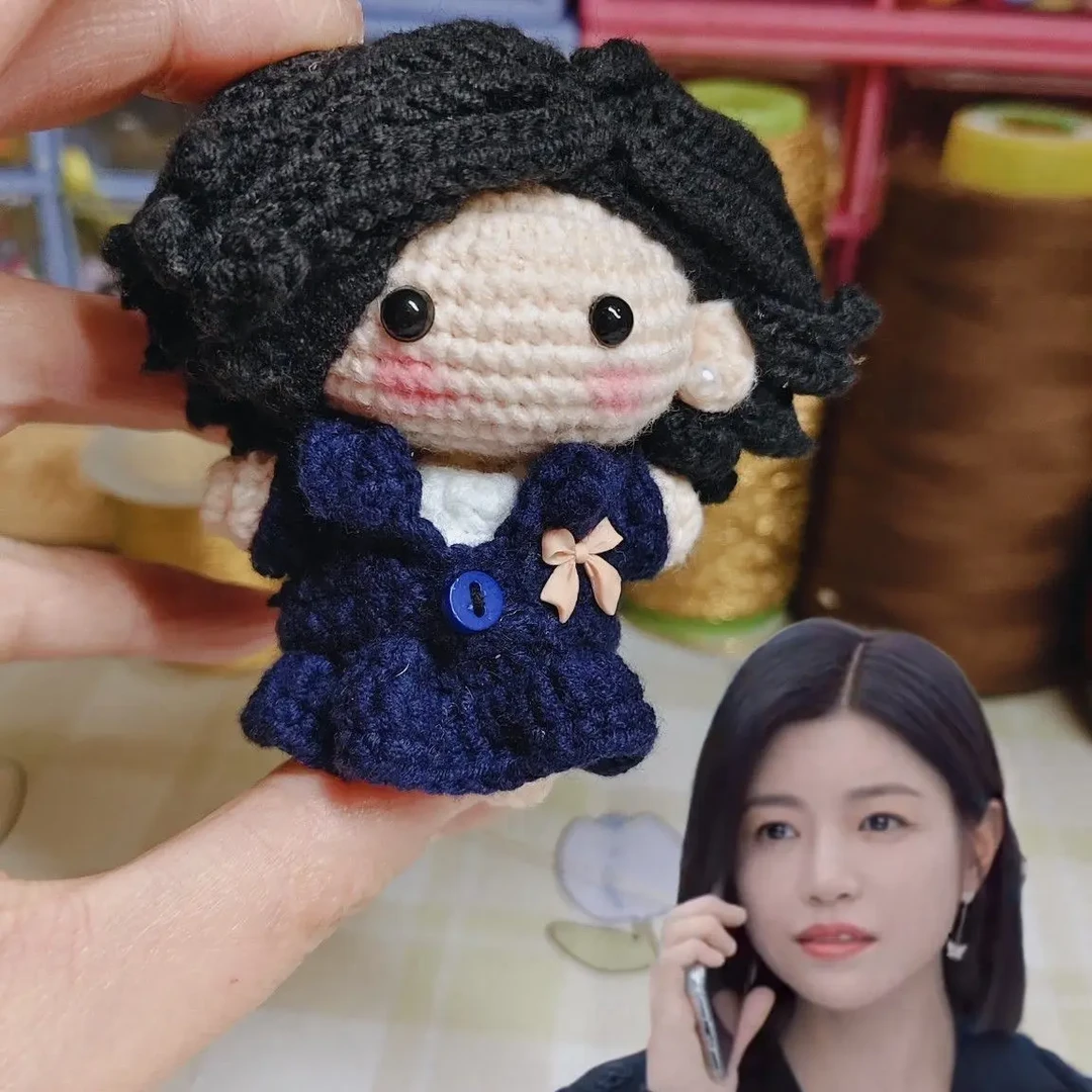 纯手工毛线玩偶，卡通扭扭体明星系列成品现货