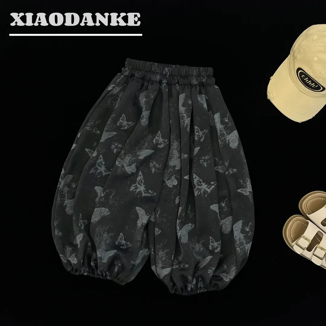 【小蛋壳】儿童夏季韩版时尚薄款冰冰裤灯笼裤闪蝶洋气防蚊裤长裤