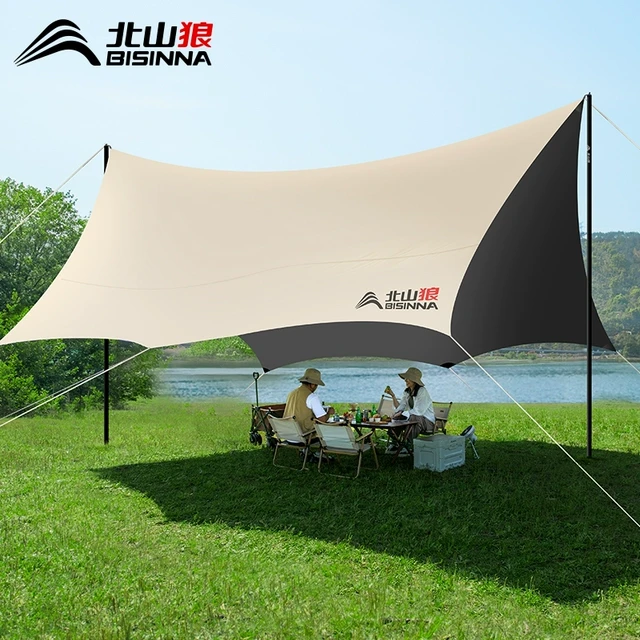 北山狼钛黑胶八角天幕帐篷户外露营野外野营遮阳装备套防雨防晒新