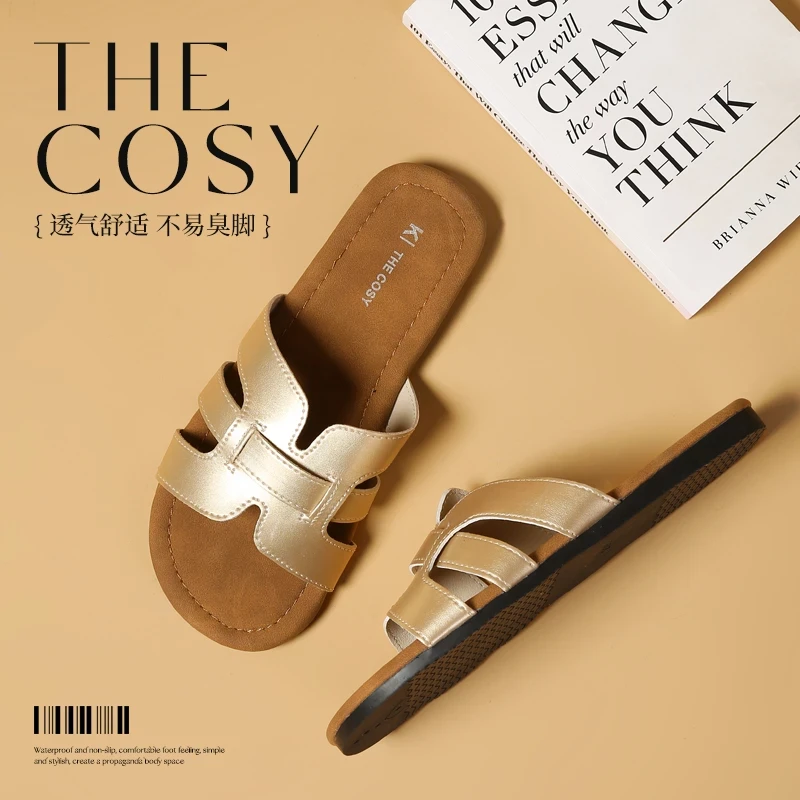 新款爆款平底夏天小众ins风软底外穿女拖鞋凉鞋百搭勃肯拖一脚蹬