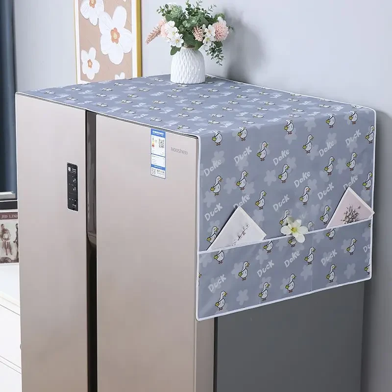 冰箱巾防水防油罩布艺单开门双开门加厚牛津布套子通用冰箱巾盖布