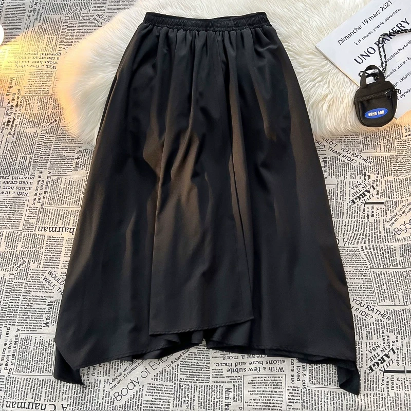 山本风剑道裤男士潮牌暗黑系宽松阔腿裤新中式国风不规则垂感裙裤