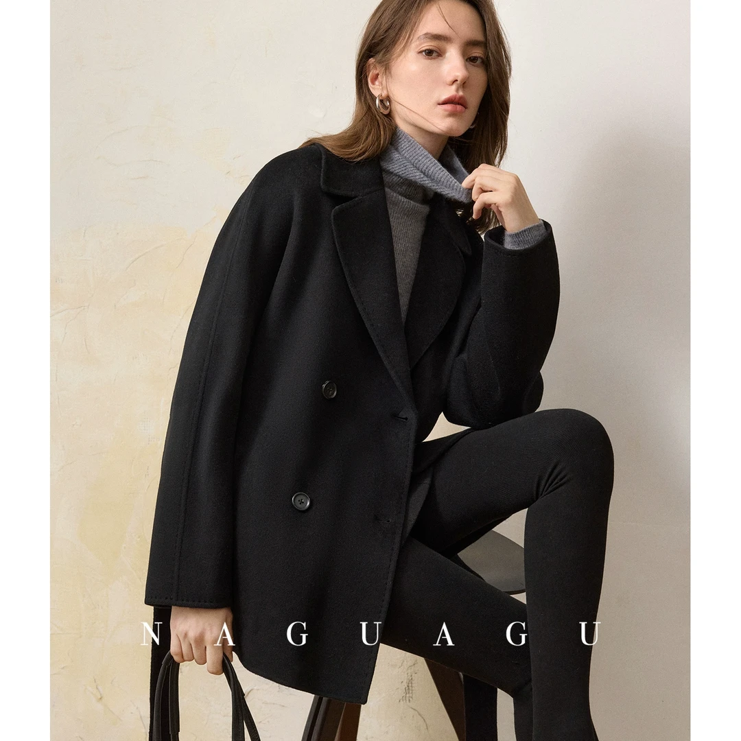 【嵿级奢感山羊绒毛呢外套】奢感100羊绒 24秋冬高级长款双面呢