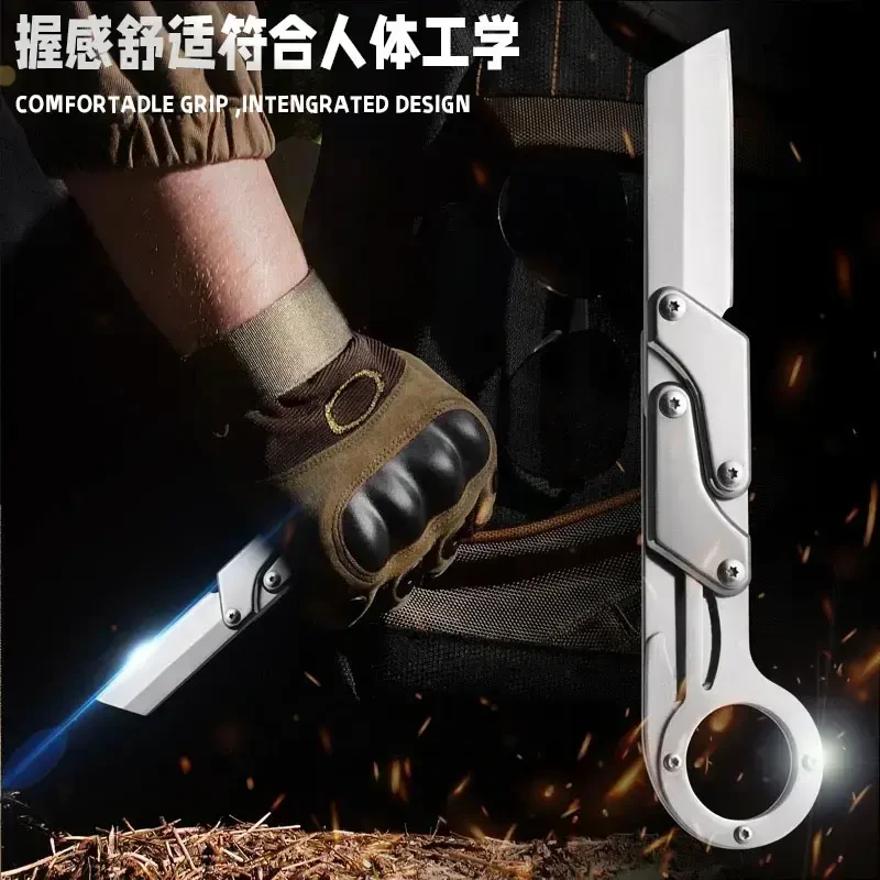 户外野营家用高硬度切肉刀拆快递水果刀神器烧烤折叠削皮随身携带