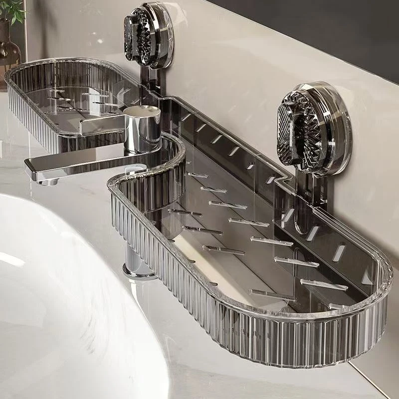 吸盘洗漱台置物架壁挂免打孔卫生间浴室镜前洗手池水龙头收纳挂架