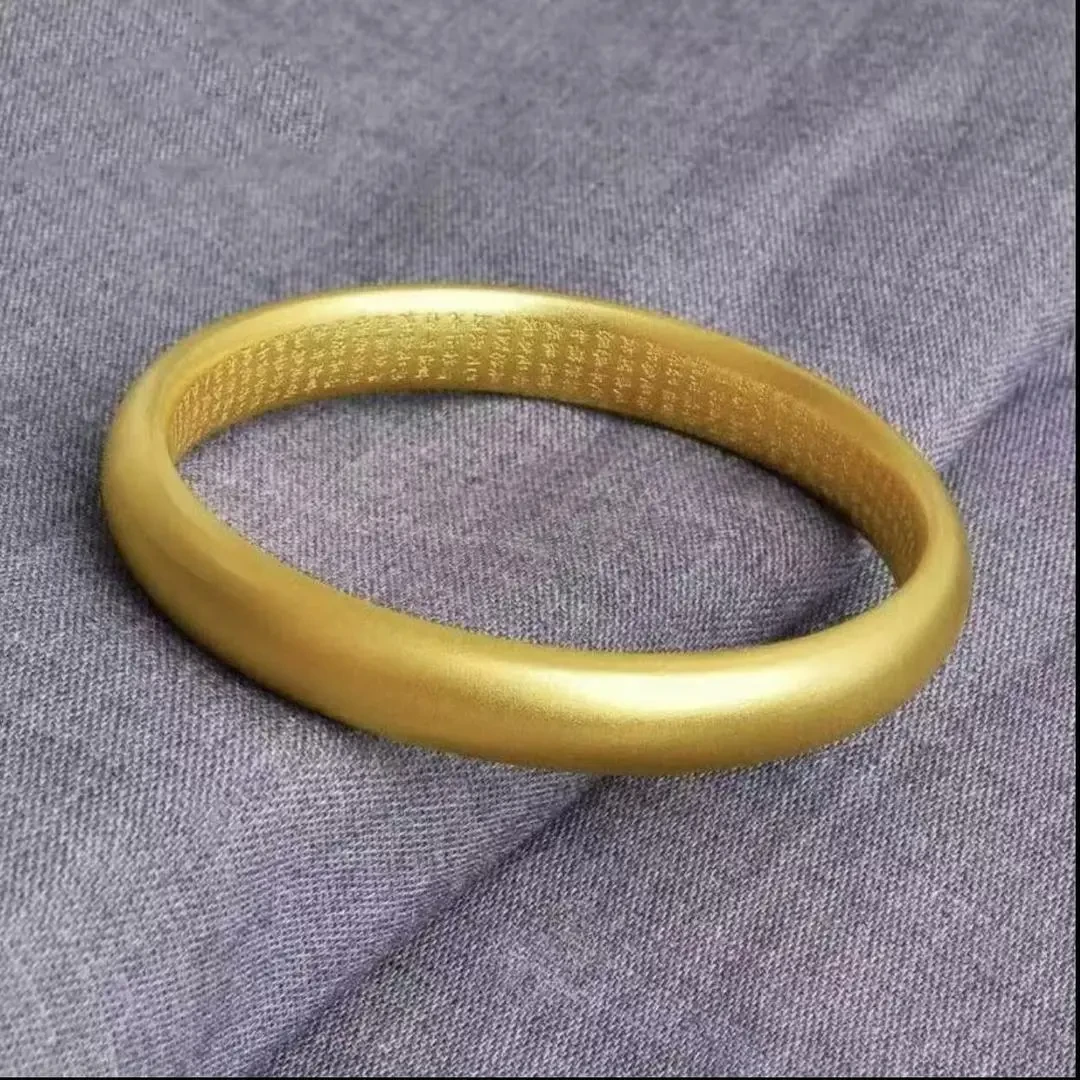 合金手镯 合金手镯 【孟加拉赤金】古法心经手镯2025新款女士轻奢