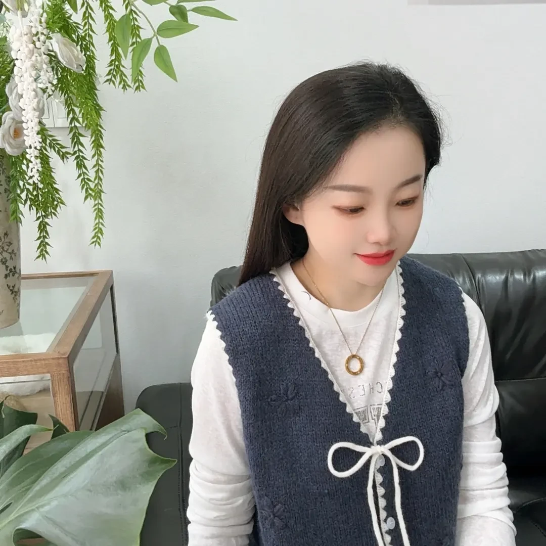 秋季常规女植物花卉系带马夹百搭女士气质
