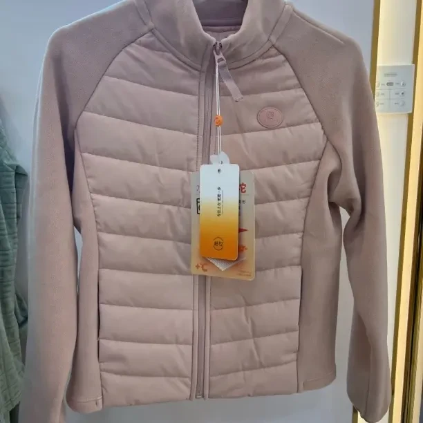 男女儿童拉链短款立领厚款加绒轻厚长袖拼接秋冬时尚上衣校服打底