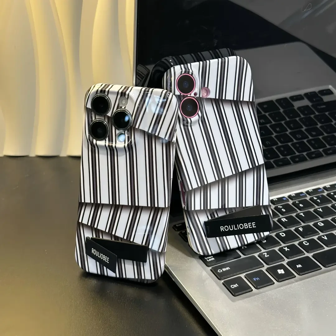 适用适用不规则线条支架iphone16/15pro菲林手机壳华为oppo小米14