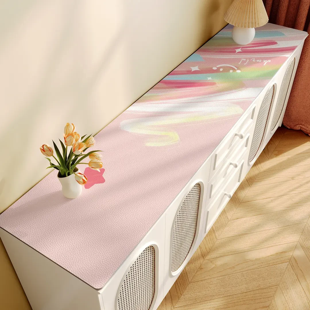 餐边柜桌垫简约高级感玄关鞋柜防水防油防烫桌布电视柜台面保护垫