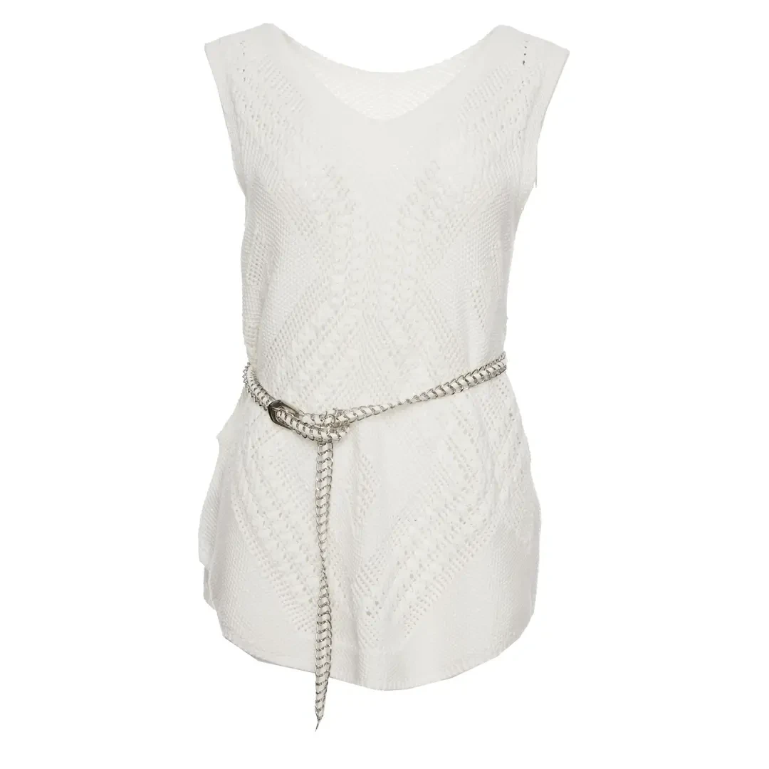 GEJIN/歌锦2025夏季新款时尚设计师镂空无袖针织衫9242560294