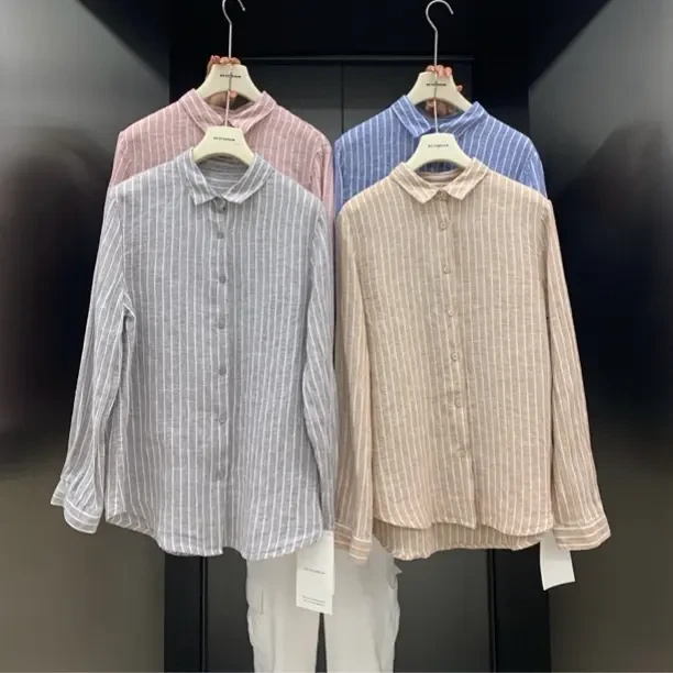 一粒沙海 条纹长袖衬衫28005