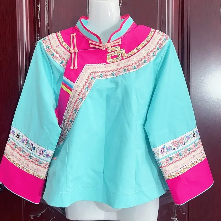 少数民族彩色刺绣壮族布依族上衣民族风服装