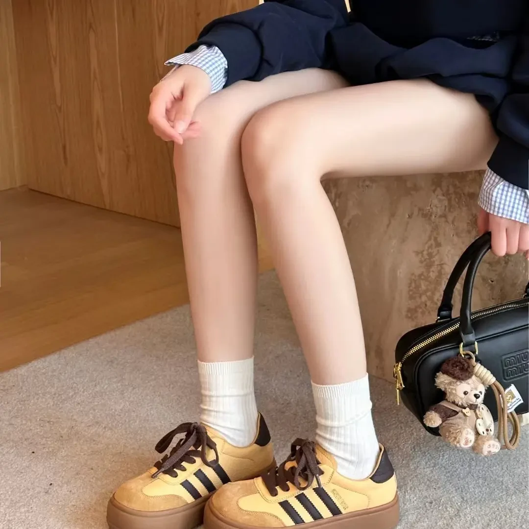 休闲板鞋韩版德训鞋复古单鞋皮鞋休闲时尚系带板鞋网红厚底学院风