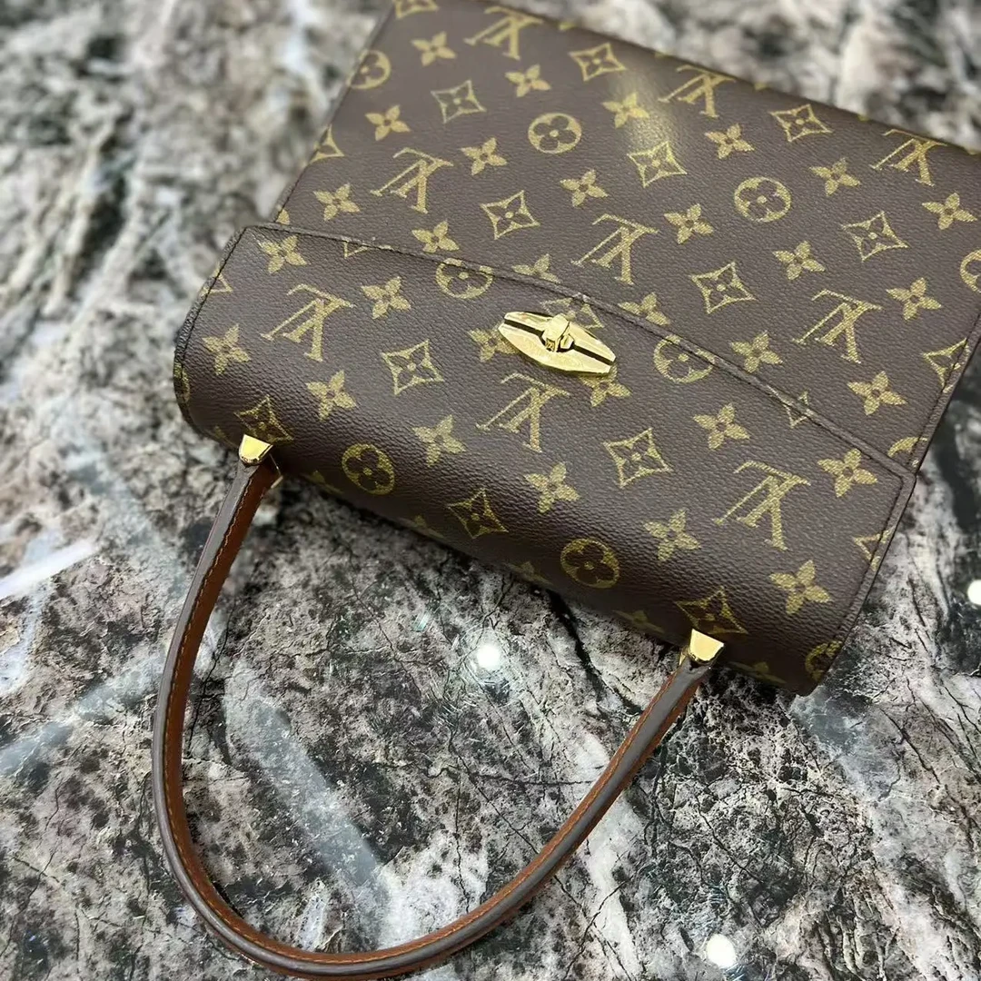 95新 LouisVuitton/路易威登 95新老花Kelly凯莉腕挎包A1246