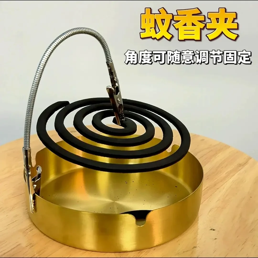 简约双头鳄鱼夹造型多功能蚊香架家用其他五金件蚊香夹鳄鱼夹支架