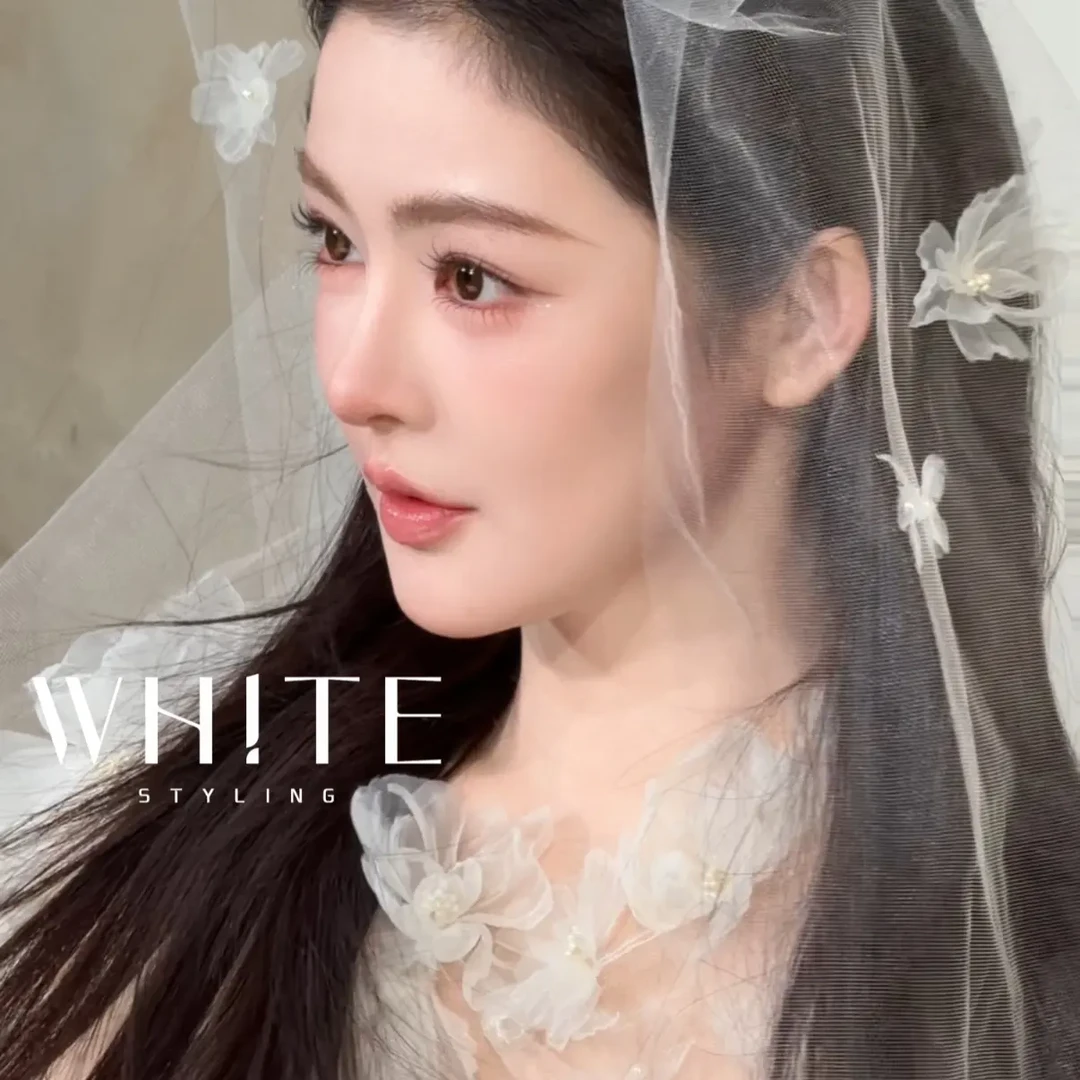 WHITE手作仙系斗篷头纱多用款披肩（齐地）