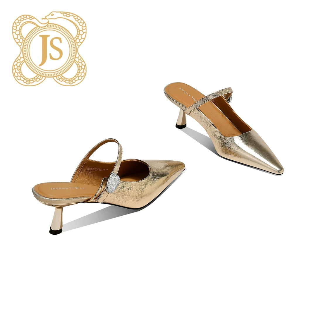 已开价，0780L625217细跟修面搭扣包头拖低跟轻奢中跟凉拖穆勒拖