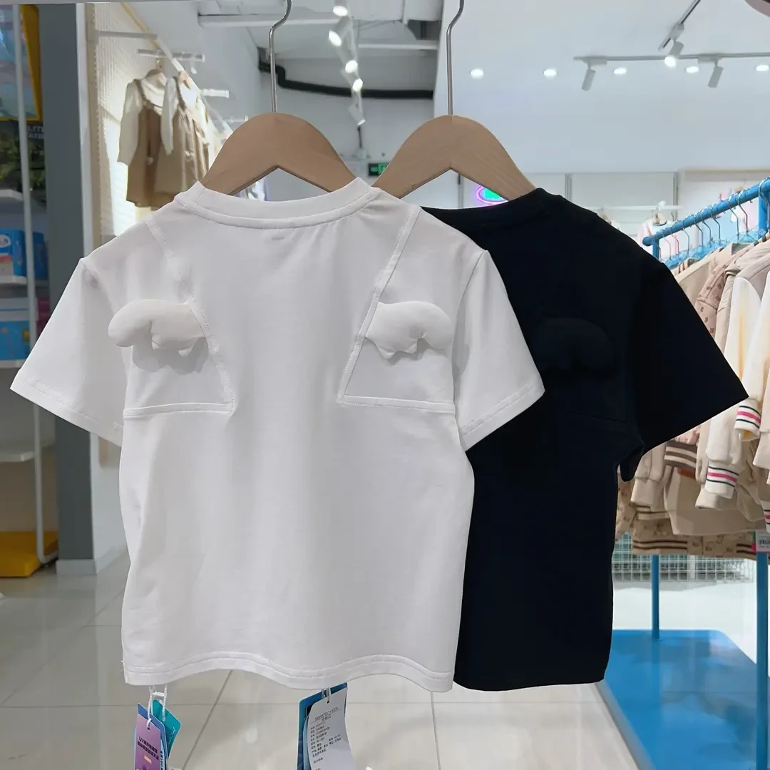 MOMOCO【天使恶魔翅膀】夏季男童短袖立体季圆领韩系T恤77230235106