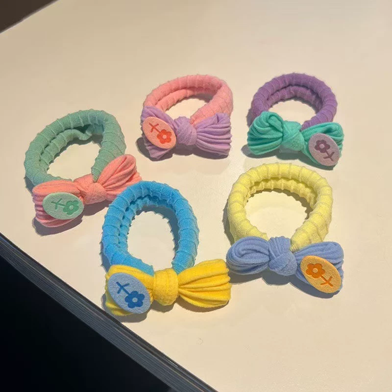 发饰皮筋高弹性耐用女用头绳蝴蝶结丸子头非金属材质日系风格