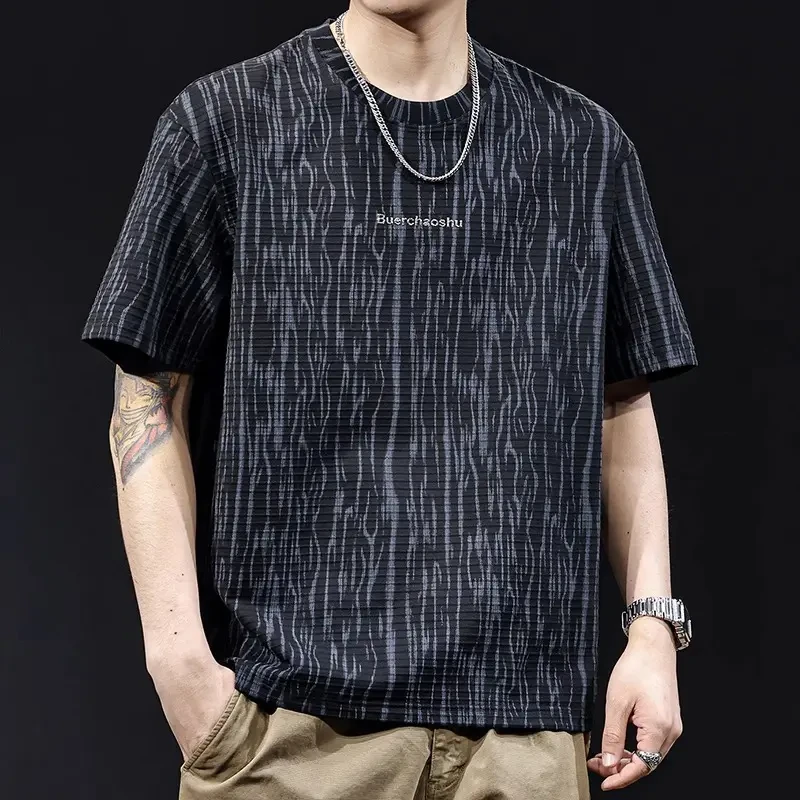 Cebrodz短袖t恤男士宽松大码夏季新款衣服男装潮牌休闲体恤男运动