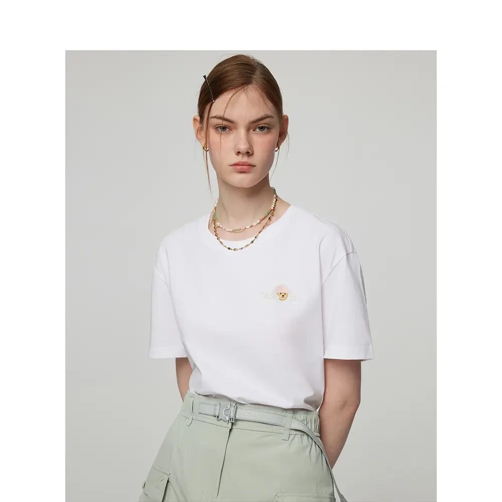 Teenie Weenie小熊简约T恤女25年夏季新款TTRW252301T