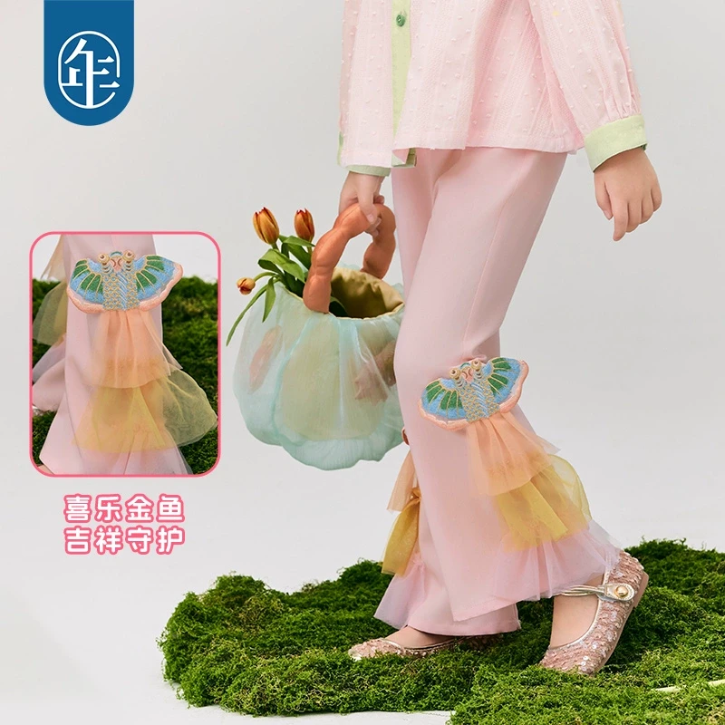 【浮光跃金】年衣女童喇叭裤春季新款儿童休闲裤女大童长裤女孩裤子