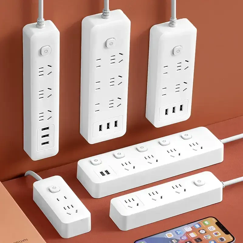 办公插座宿舍家用插排接线板排插多功能USB长线插板带长线