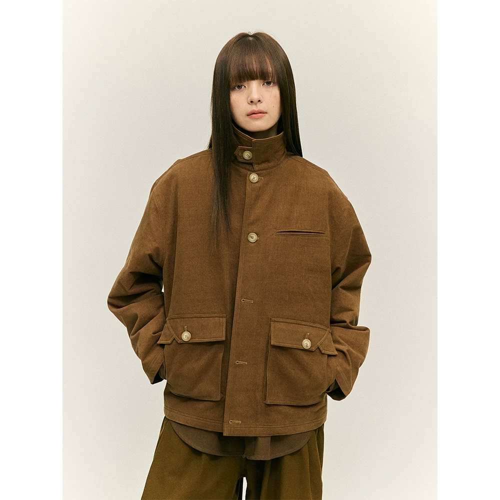 LR MADE 24AW 斜插双袋 立翻领 复古老钱风 夹棉保暖猎装外套夹克