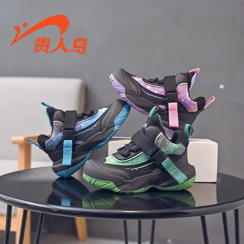 贵人鸟童鞋2024秋款男童鞋子6-12岁中大童女童鞋子潮流低帮运动鞋