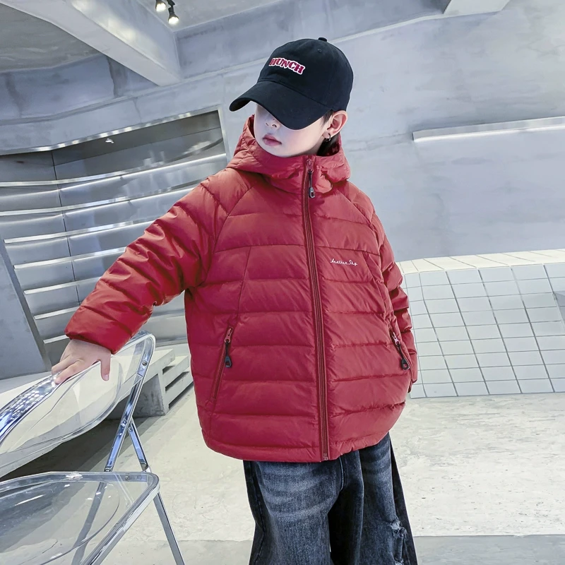 【现货先发】红色过年轻薄羽绒服2025新款冬季防风K244YRF4816