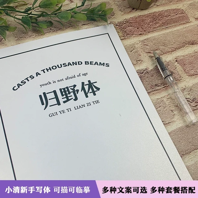 归野体字帖女生大气漂亮大学生高中生成人文案本美文摘抄硬笔练字