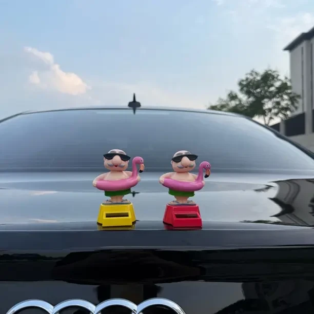 车载太阳能创意摇摆龟仙人汽车内饰车顶车尾后备箱摇摆龟仙人